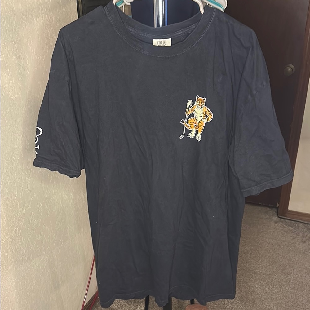 Navy Tee with Tiger Patch